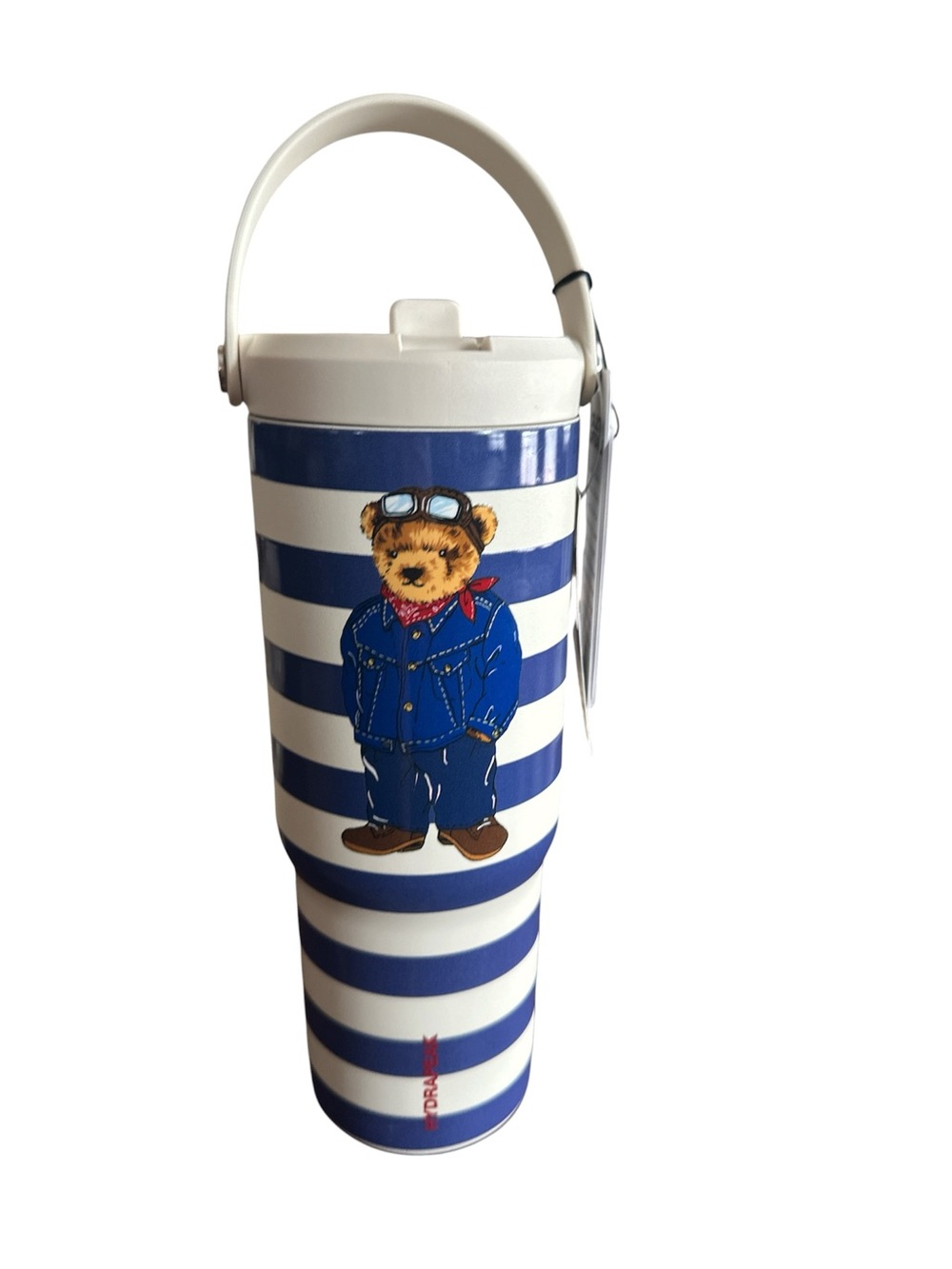 Hydrapeak Artisan Collection 32 oz. Blue stripes teddy bear NWT